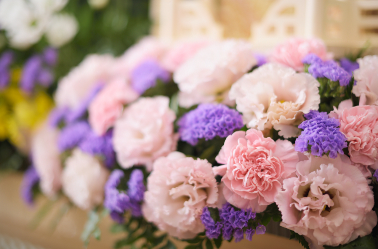 生前愛したお花に囲まれての葬儀